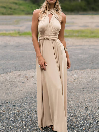 Elise - Robe Longue Stylisée Convertible