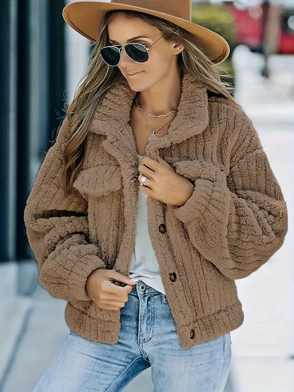 - Veste en fourrure unie