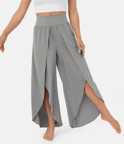 Pantalon palazzo à jambe partagée pour femme