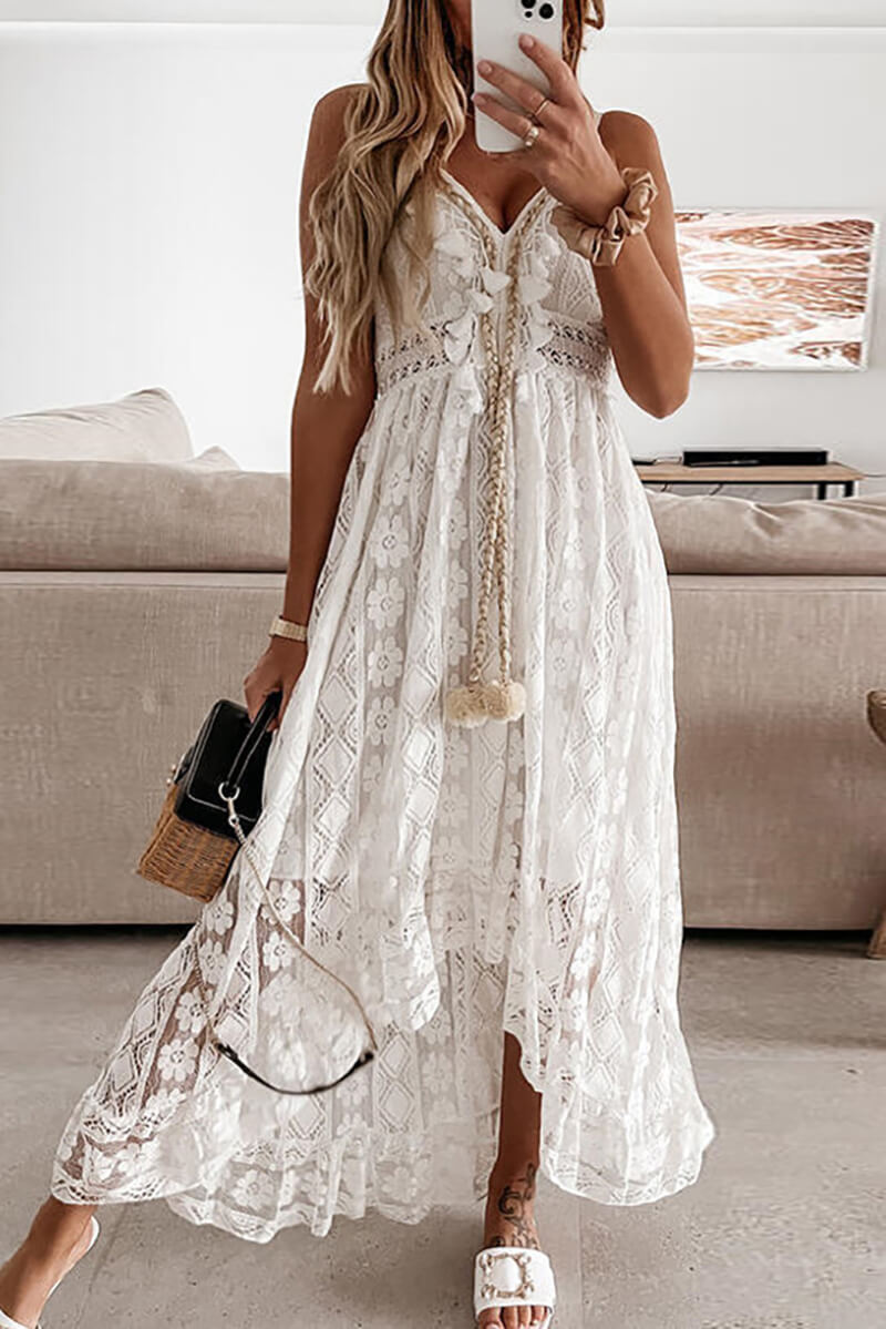 Carmen® | Robe midi brodée avec volants