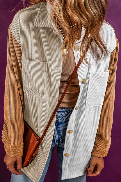Madoka | Veste classique en velours côtelé surdimensionné multicolore