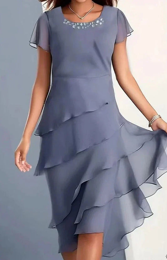Robe élégante avec plis et légèreté