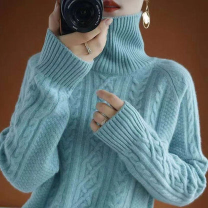 Lisen | Pulls chauds en tricot pour femmes | Col roulé