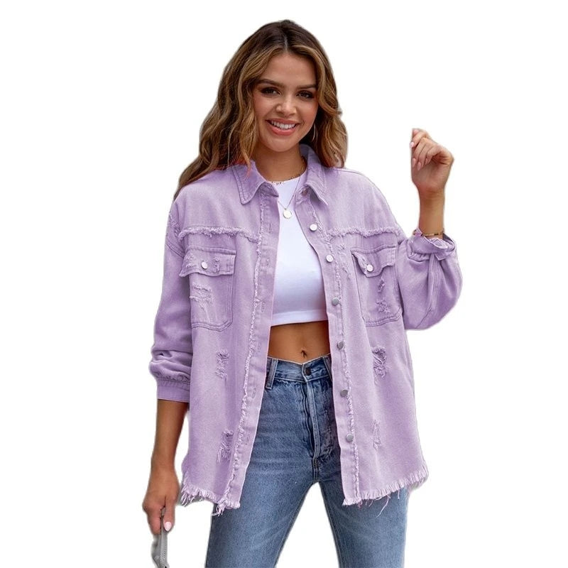 Victoria - veste en jean ample et élégante