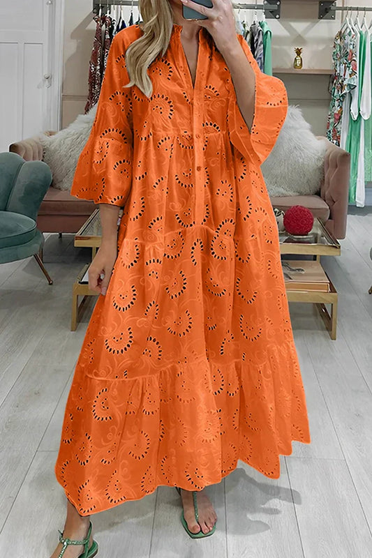 Grace - Robe élégante avec œillets brodés