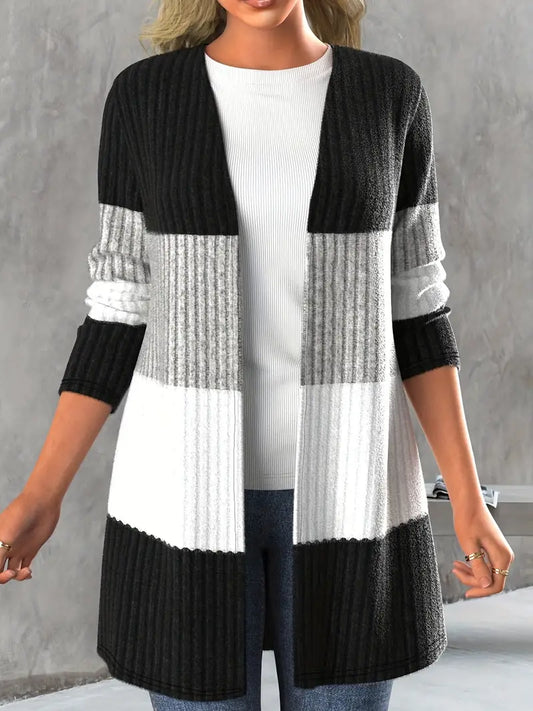 Sophia - Veste en tricot ouverte sur le devant pour le printemps et l'automne