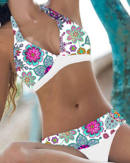 Ensemble bikini à fleurs