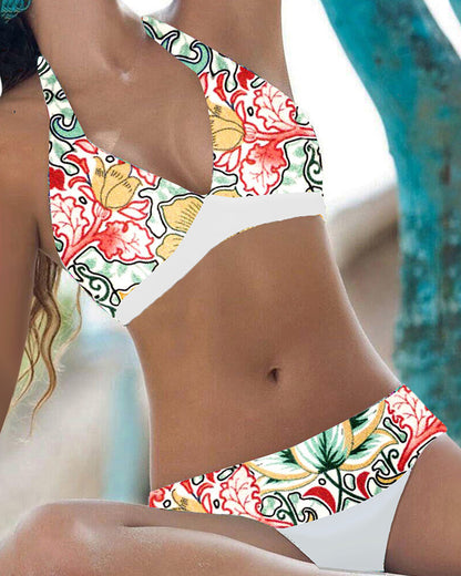 Ensemble bikini à fleurs