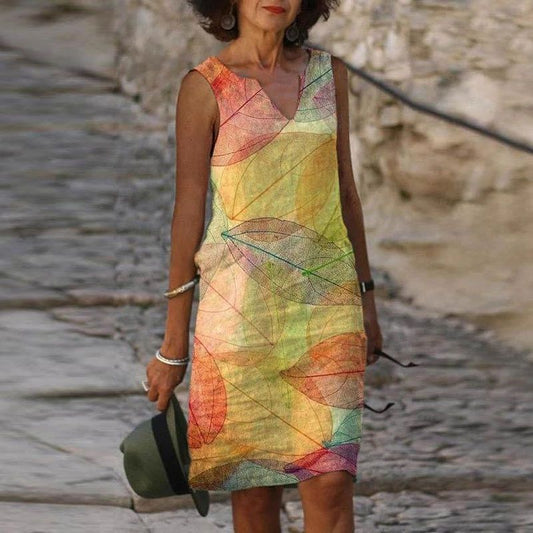 Kathryn - Robe de créateur avec de belles couleurs et de beaux motifs
