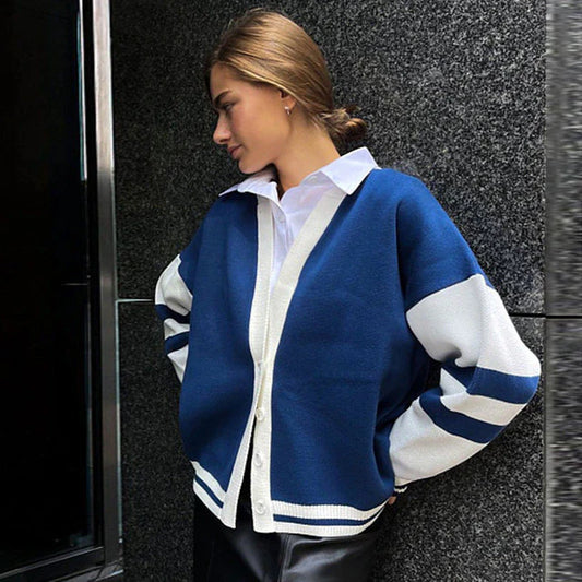 Gilet tricoté rayé Ayla | Vintage et tendance