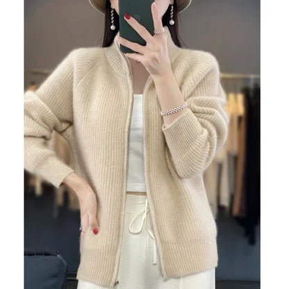 Mitch - Pull zippé confortable pour femmes