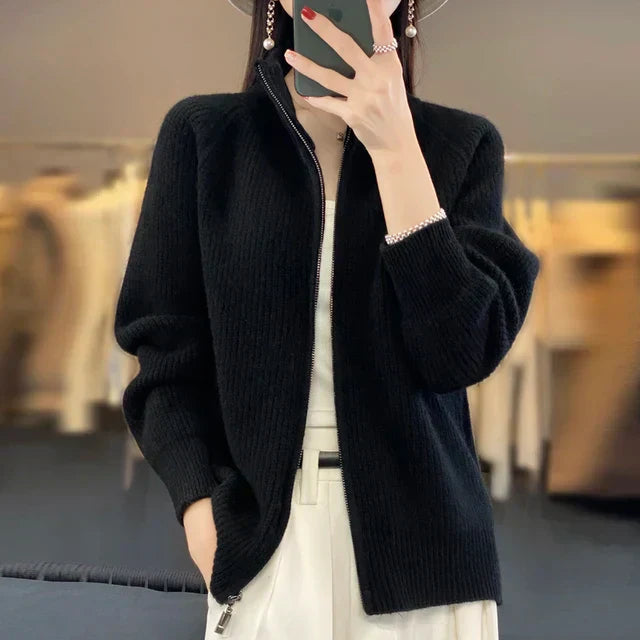 Mitch - Pull zippé confortable pour femmes