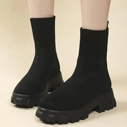 Phyllida - bottines à la cheville tricotées avec semelle tendance