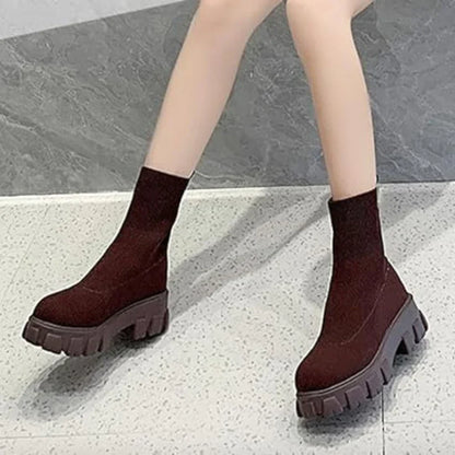 Phyllida - bottines à la cheville tricotées avec semelle tendance