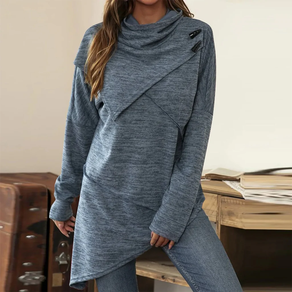 Yerika Top | Top asymétrique à manches longues