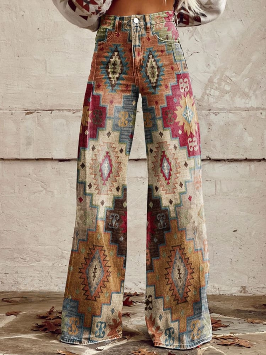 Pantalon boho évasé pour femme