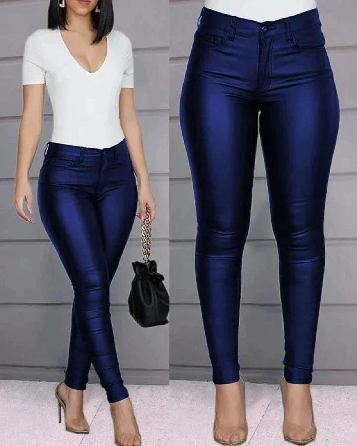 Cora | Pantalon extensible en éco-cuir