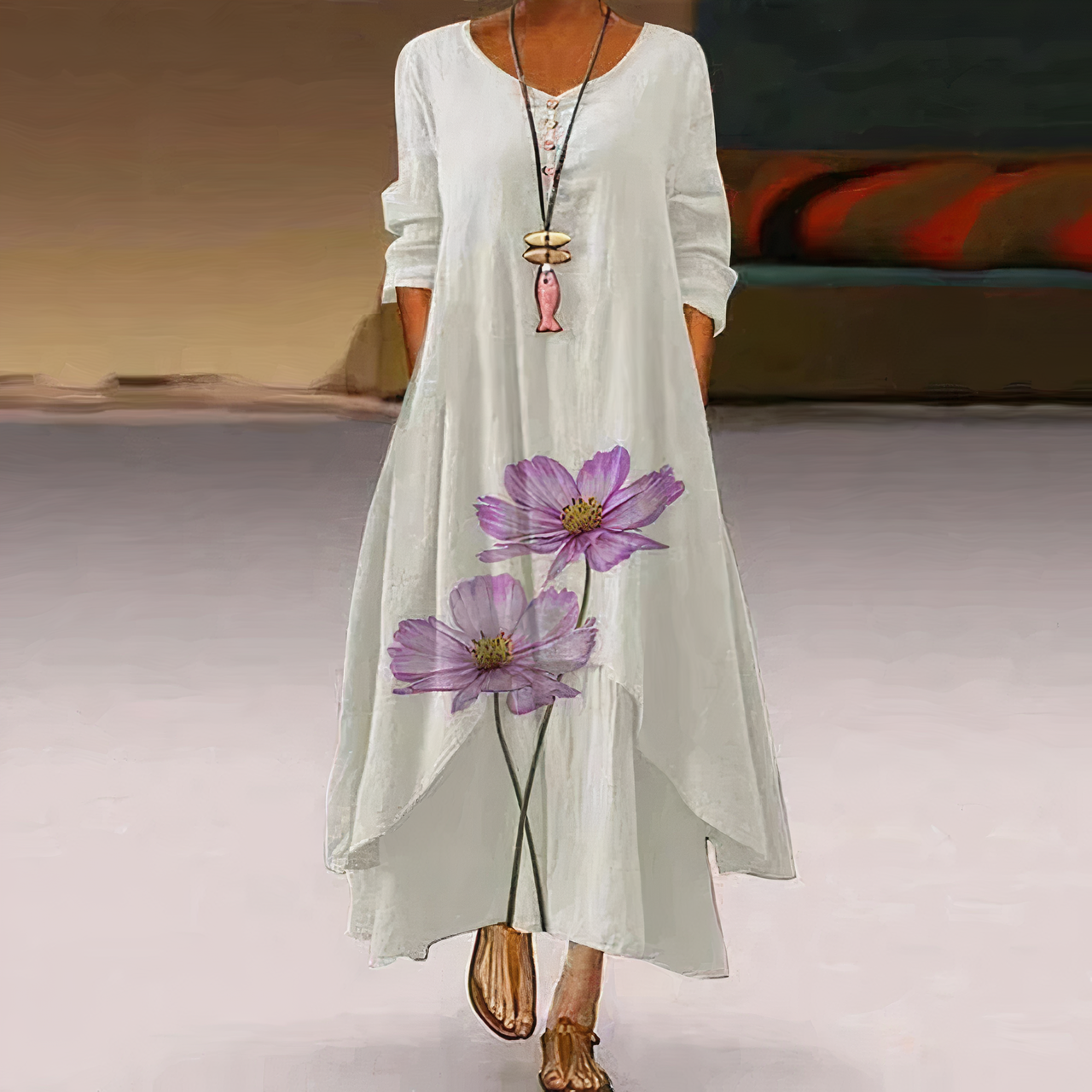 Eloria - Robe élégante en coton