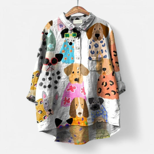 Treo™ | Blouse Tendance avec Imprimé Artistique Coloré