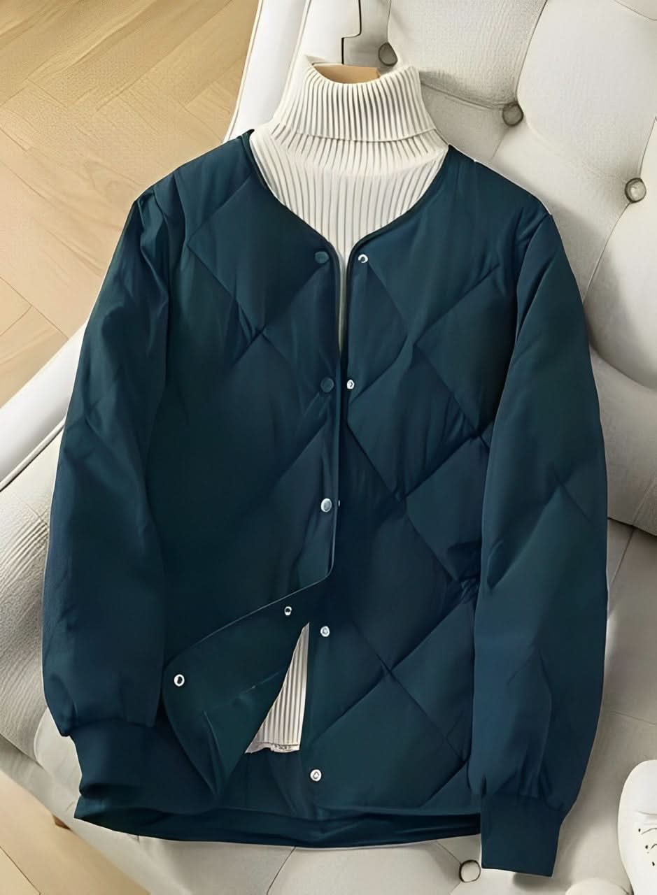 Veste tampon noire avec motif piqué moderne pour femmes
