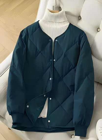 Veste tampon noire avec motif piqué moderne pour femmes