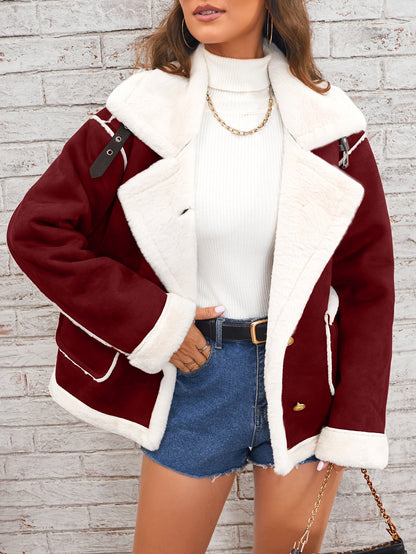 Yelena - manteau d'hiver rétro avec fourrure de luxe