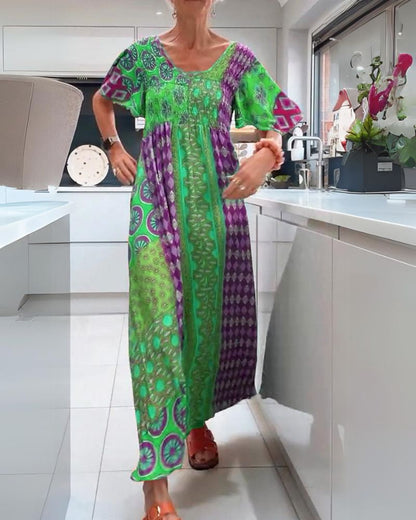 Robe bohème à motif paisley