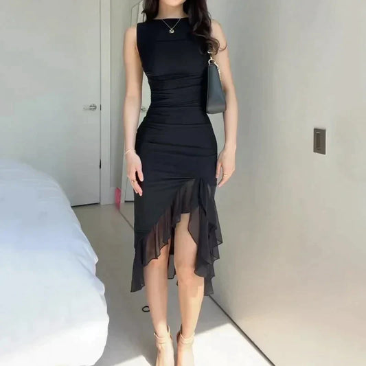 Ruth - Élégante robe de soirée plissée sans dos