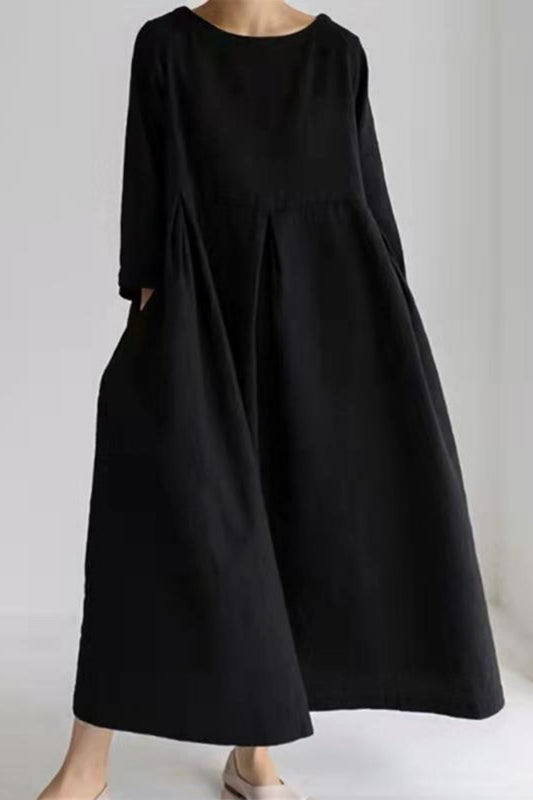 Robe longue élégante dans un style minimaliste avec un confort naturel maximal