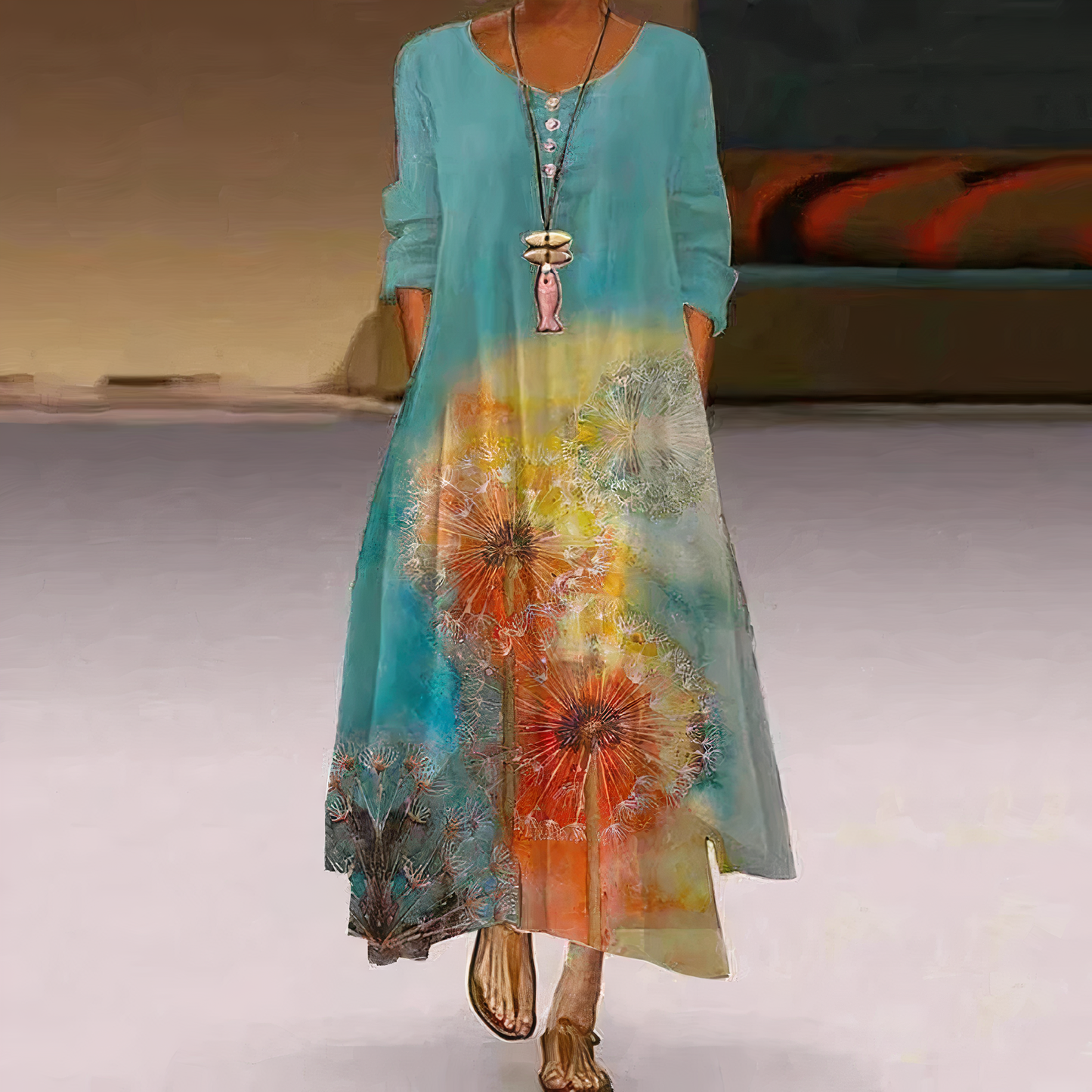 Eloria - Robe élégante en coton