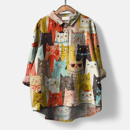 Mavo™ | Blouse Tendance avec Imprimé Artistique Coloré
