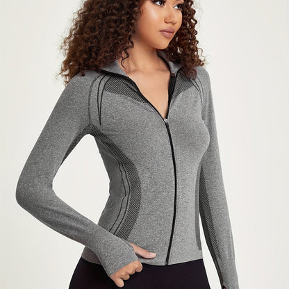 Sophie | Veste de sport à manches longues pour femmes avec décoration à rayures