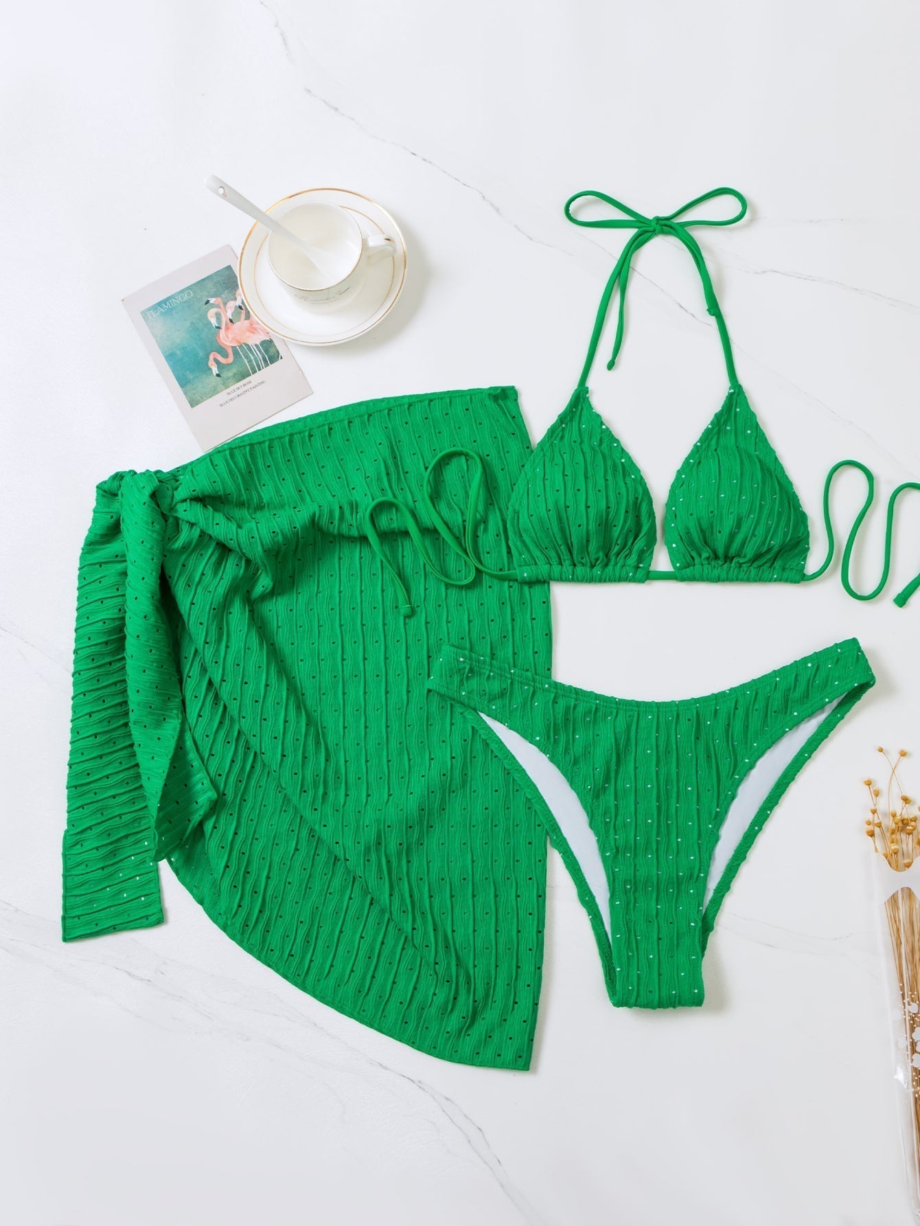Adela® | Maillot triangle et jupon (3 pièces)