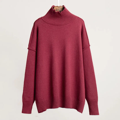 Vivien - Pull à col roulé couleurs unies
