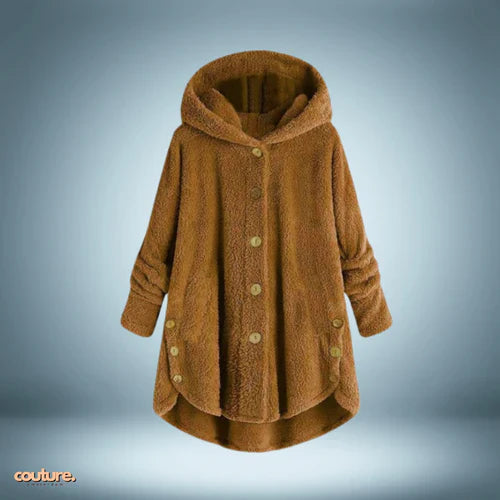 Veste Teddy - avec boutons et capuche