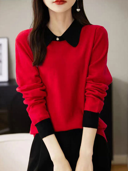 Xisca Blouse | Blouse à manches longues avec blocs de couleurs