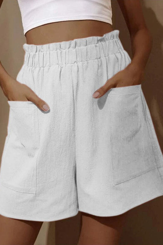 - Mode décontracté sac solide pantalon large à taille haute