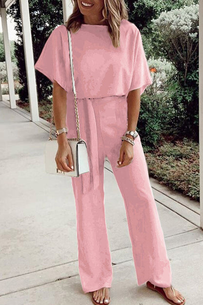 Casual - Combinaisons amples à col O frénétique et solide (7 couleurs)