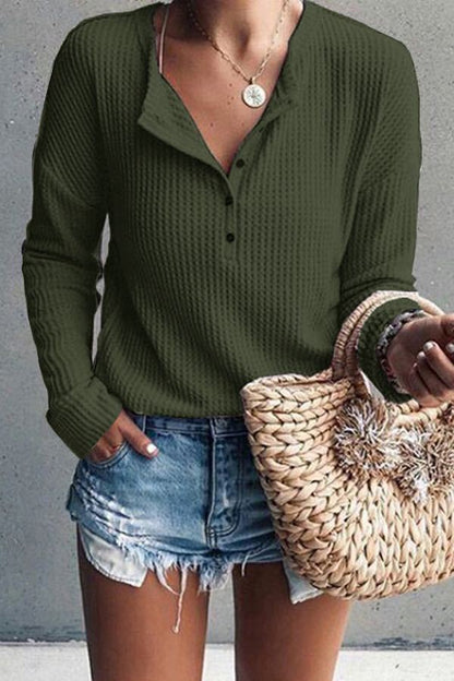 Eliza | Blouse Élégante à Col en V pour l'Automne