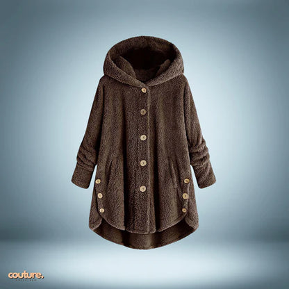 Veste Teddy - avec boutons et capuche
