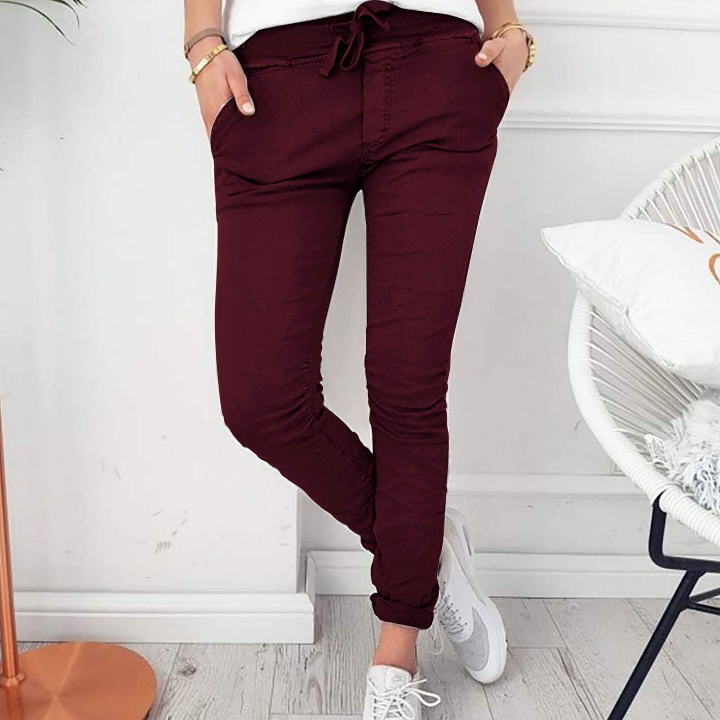Nadine - Pantalon Décontracté Léger avec Taille Élastique pour Femmes