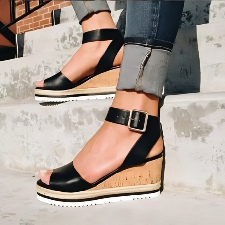 Zoe® | Sandales élégantes à talon compensé
