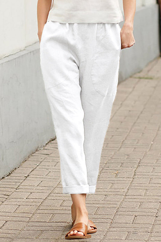 Casual - Pantalon droit à bretelles solides