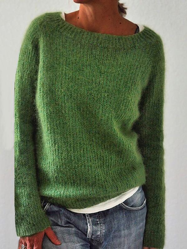 Paxtoni | Basic Pullover pour femme | Vert