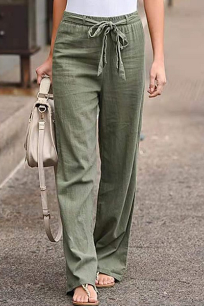 Pantalon droit décontracté avec jambe large (6 couleurs)