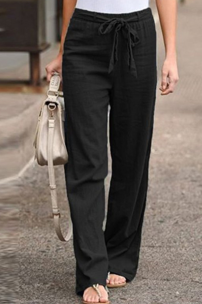 Pantalon droit décontracté avec jambe large (6 couleurs)