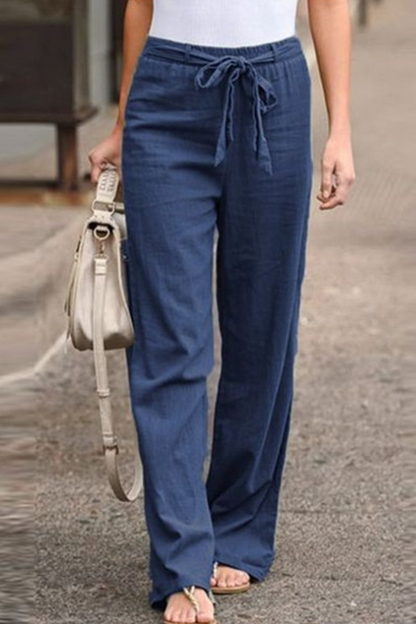 Pantalon droit décontracté avec jambe large (6 couleurs)