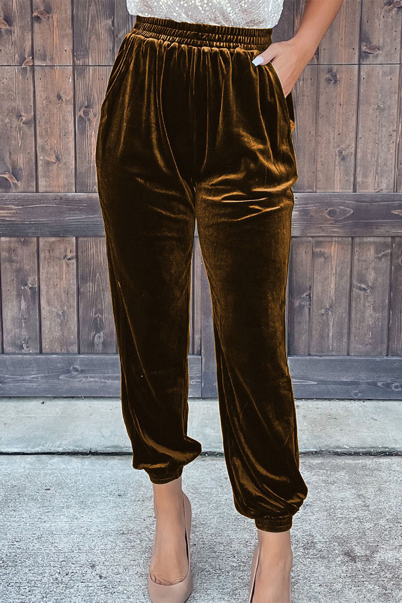Pantalon droit uni décontracté (7 couleurs)