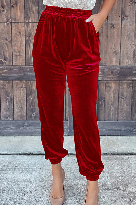 Pantalon droit uni décontracté (7 couleurs)