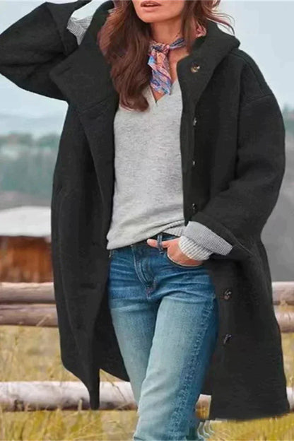 Élodie – Manteau Femme Élégant Uni | Style Classique